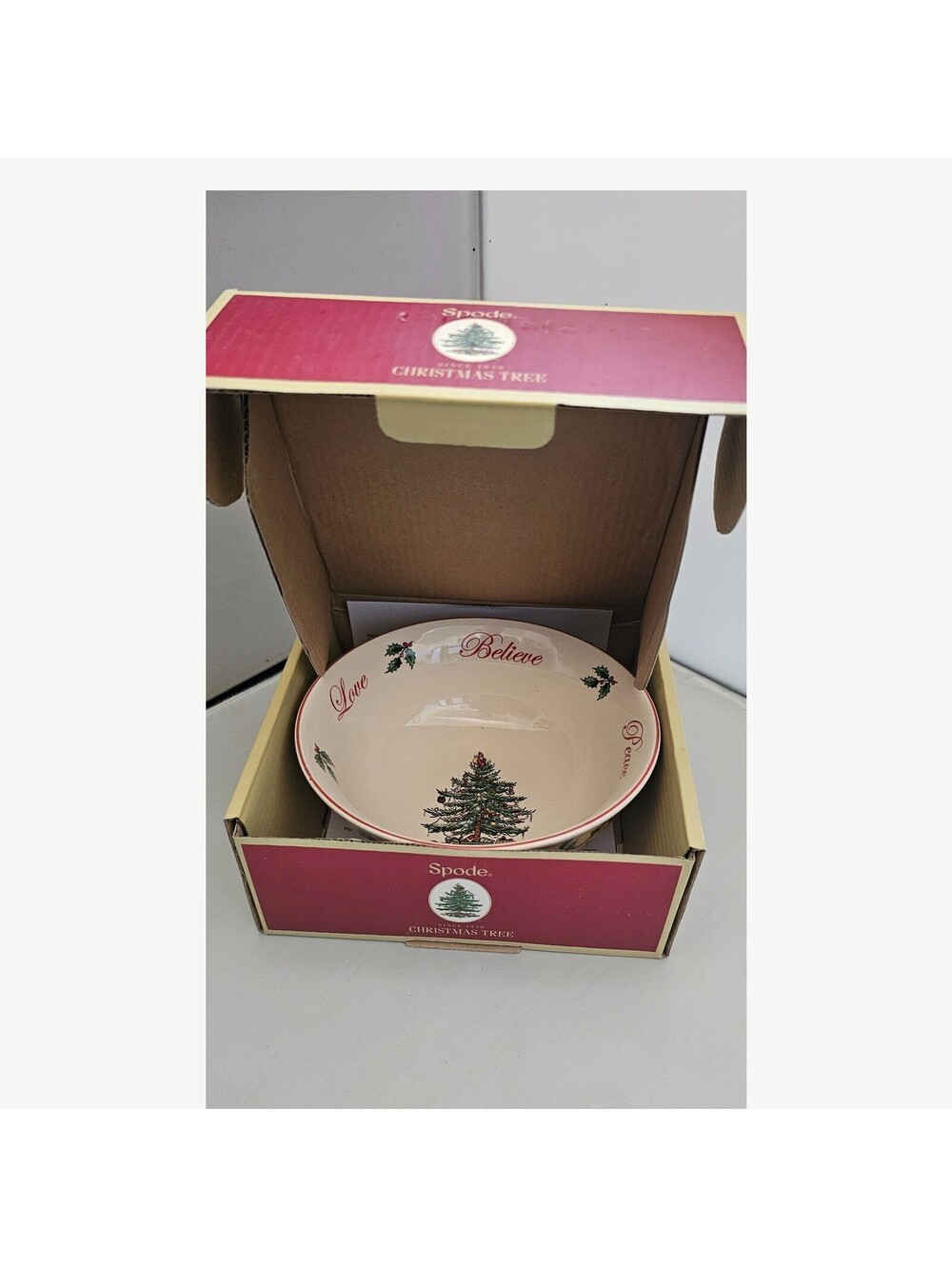 Spode Christmas Tree Annual Candy Bowl Ceramic Holiday Vintage Collectible - Picture 5 of 7